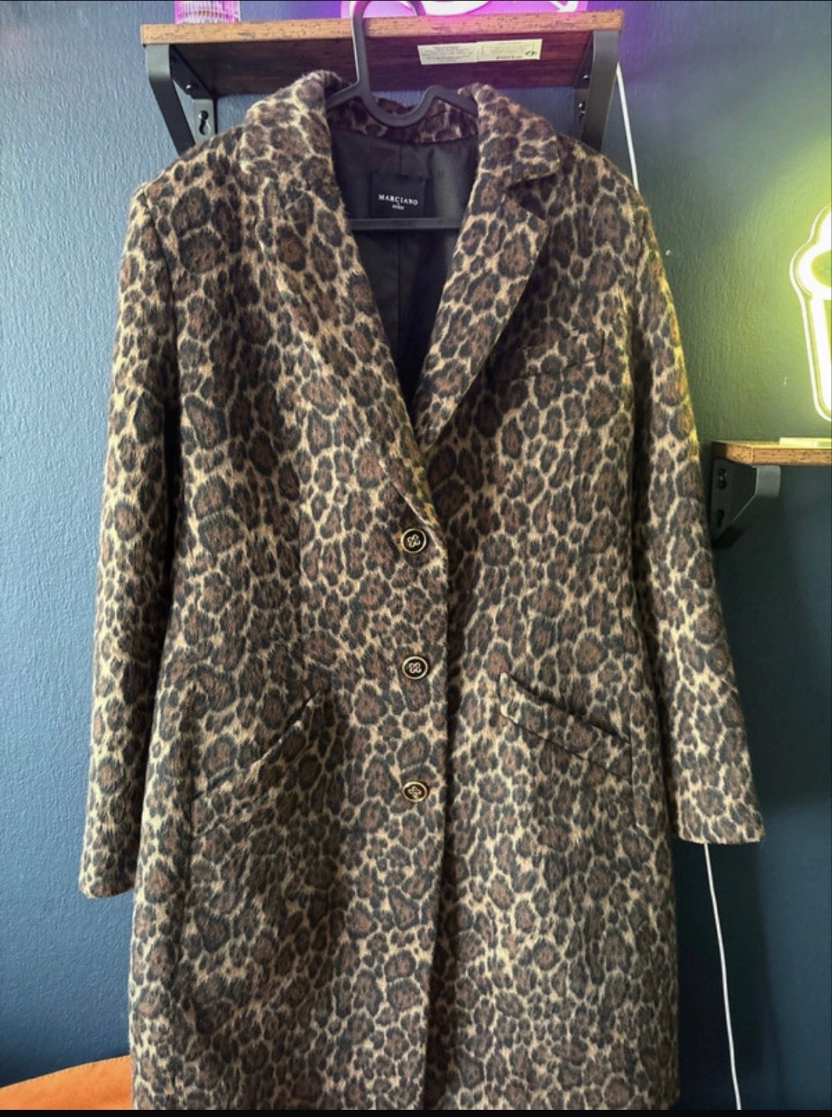 Marciano by Guess Luipaardprint Jas Maat 44 (L), Kleding | Dames, Ophalen of Verzenden, Zo goed als nieuw, Maat 42/44 (L), Bruin