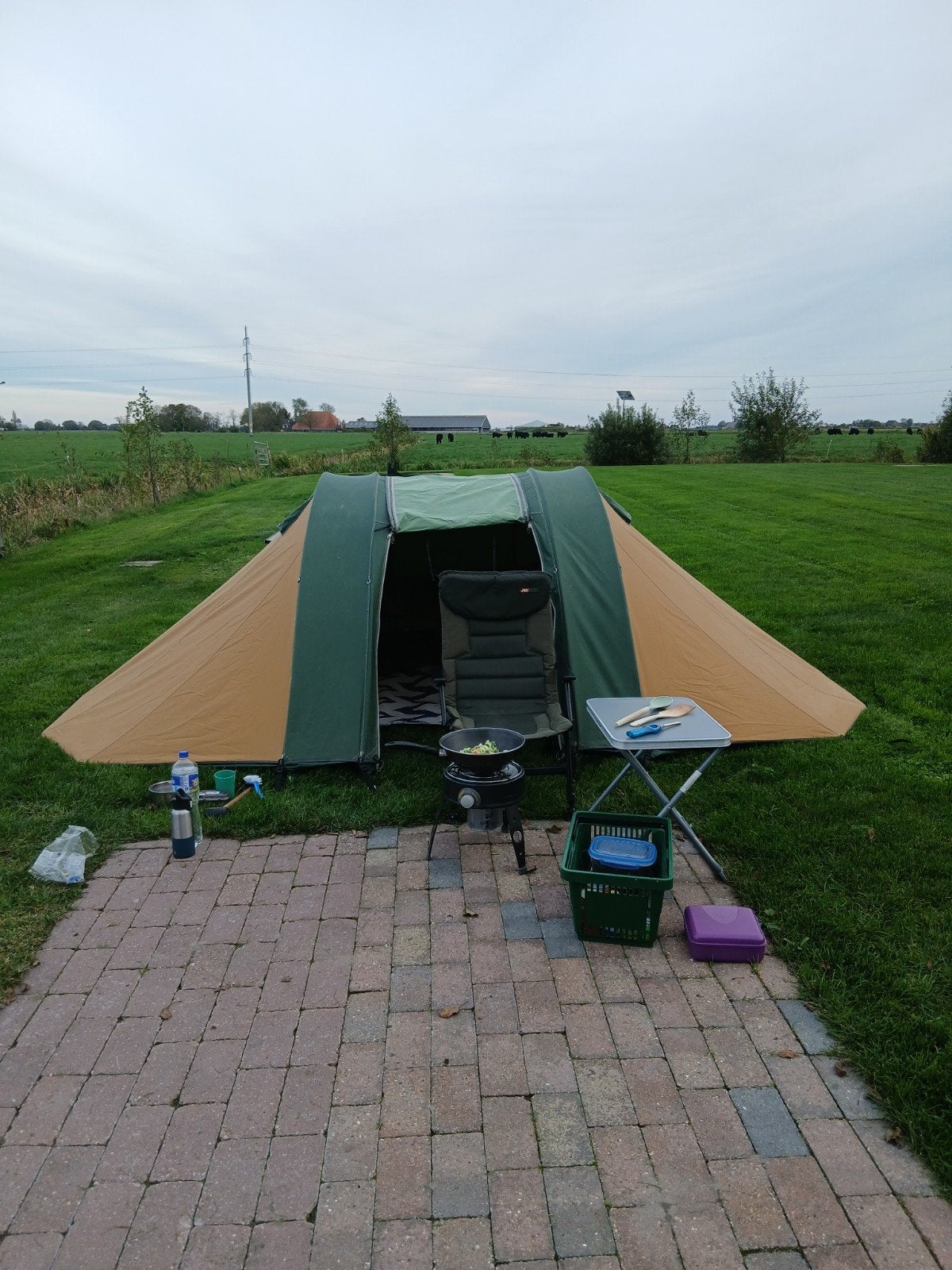falco sperwer vis a vis tent 2 personen, Caravans en Kamperen, Ophalen, Gebruikt, Tot en met 2