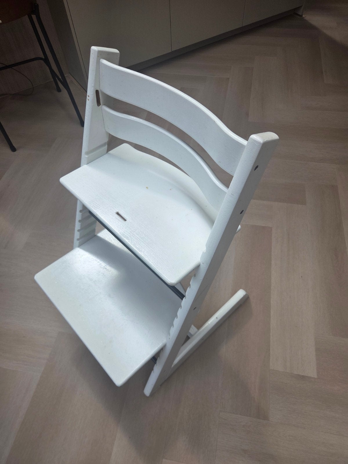Witte meegroeistoel, verstelbaar, Kinderen en Baby's, Kinderstoelen, Ophalen, Gebruikt, Meegroeistoel, Aanschuifbaar