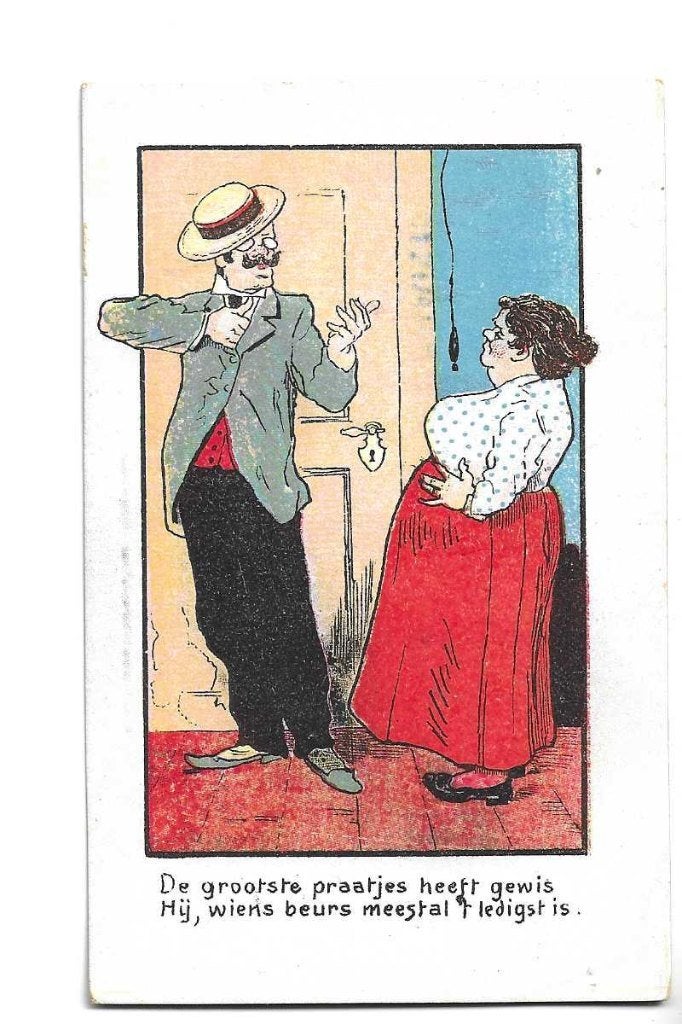 waarschuwing voor oplichting en deurverkopers, Verzenden, Voor 1920, Ongelopen, Overige thema's