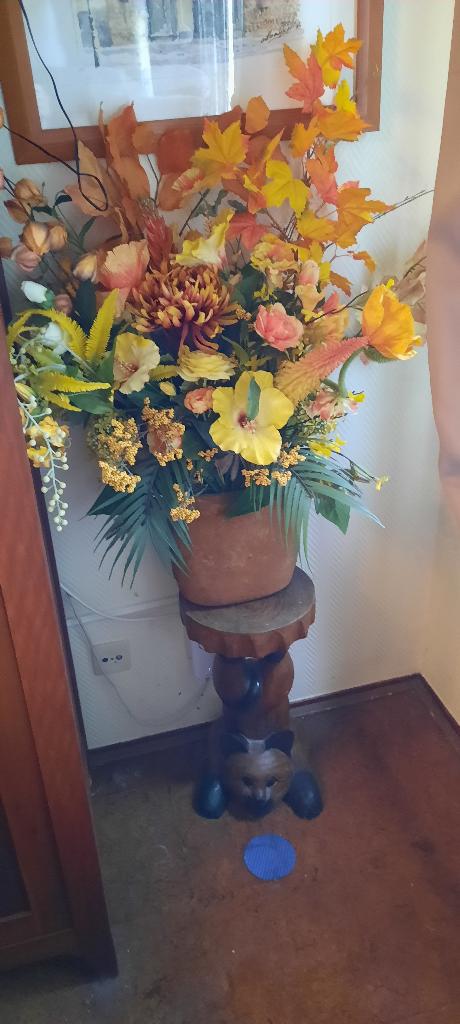 zijden bloemen in pot, Ophalen, Binnen, Overige typen, Zijde