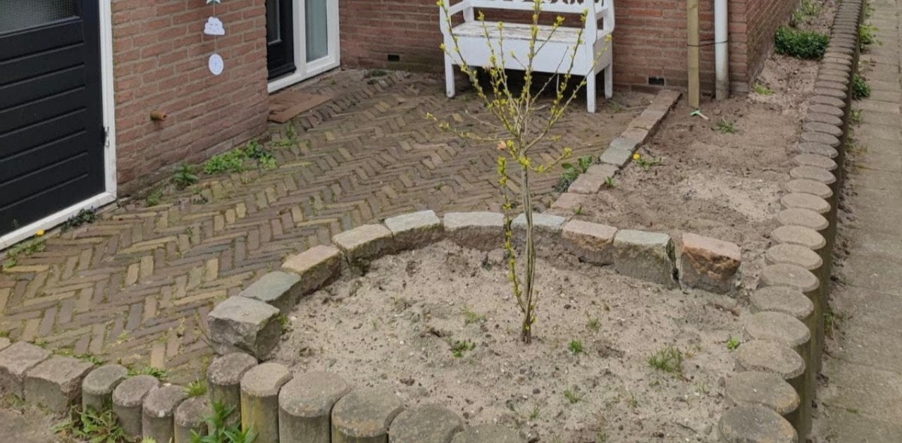 Gratis waaltjes af te halen (ca. 8 m²), Tuin en Terras, Tegels en Klinkers, Gebruikt, Klinkers, Beton, 5 tot 10 m²