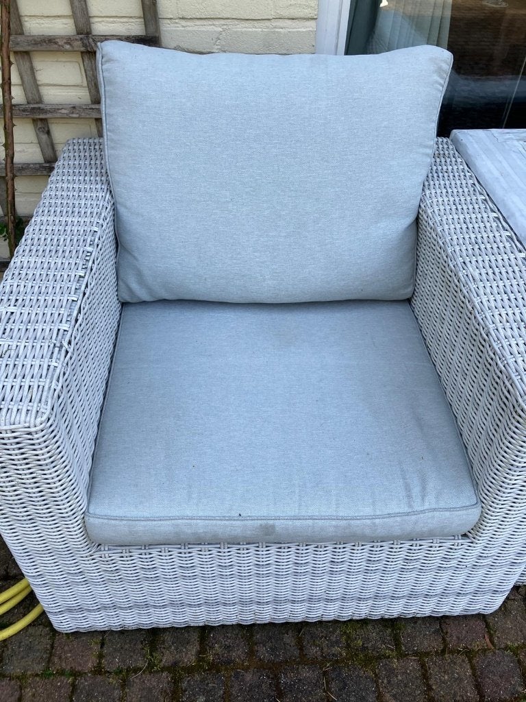 3 sets loungeset kussens licht grijs, Ophalen, Overige materialen, 3 zitplaatsen, Zo goed als nieuw