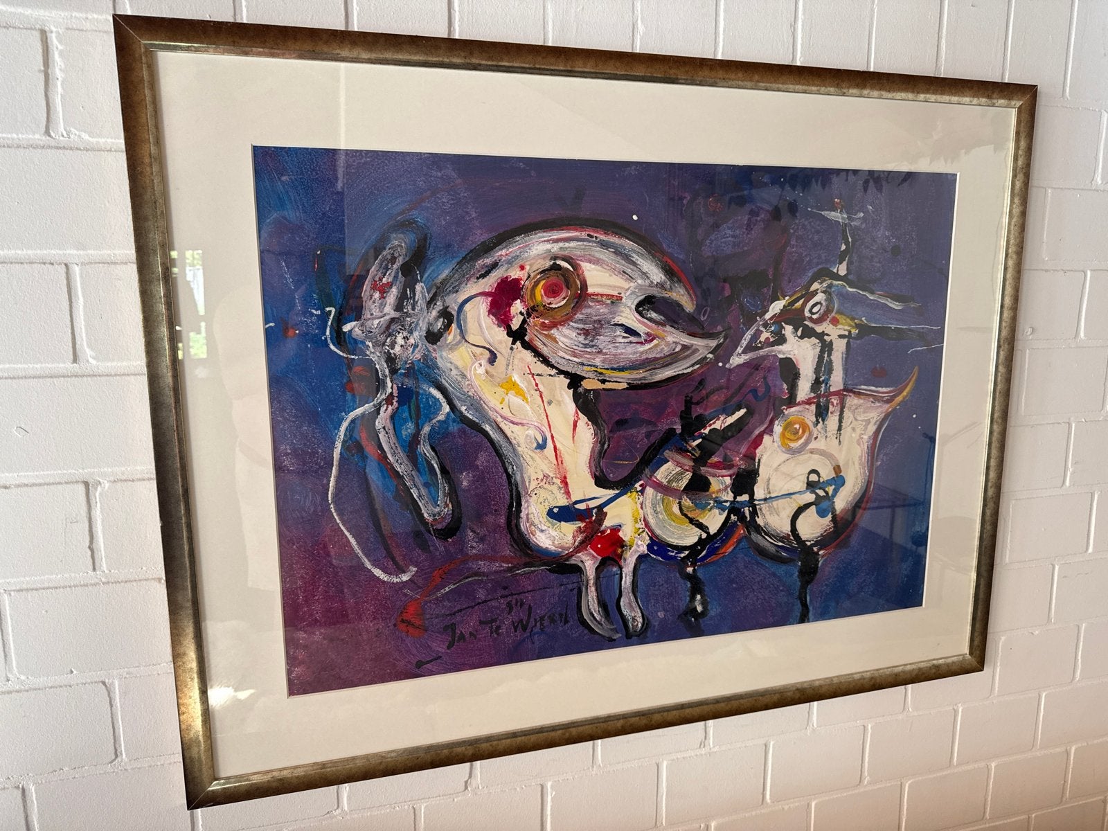 ‘Jan te Wierik' - Kleurrijk, Expressief hoogwaardigingelijst, Antiek en Kunst, Ophalen