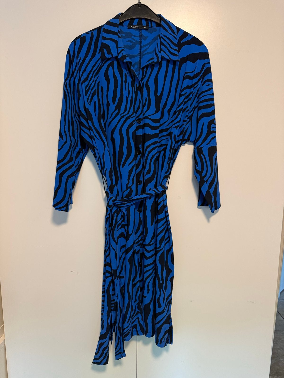 Expresso Jurk Tuniek Maat 44 Blauw Zebra Travelstof, Blauw, Maat 42/44 (L), Ophalen of Verzenden, Zo goed als nieuw