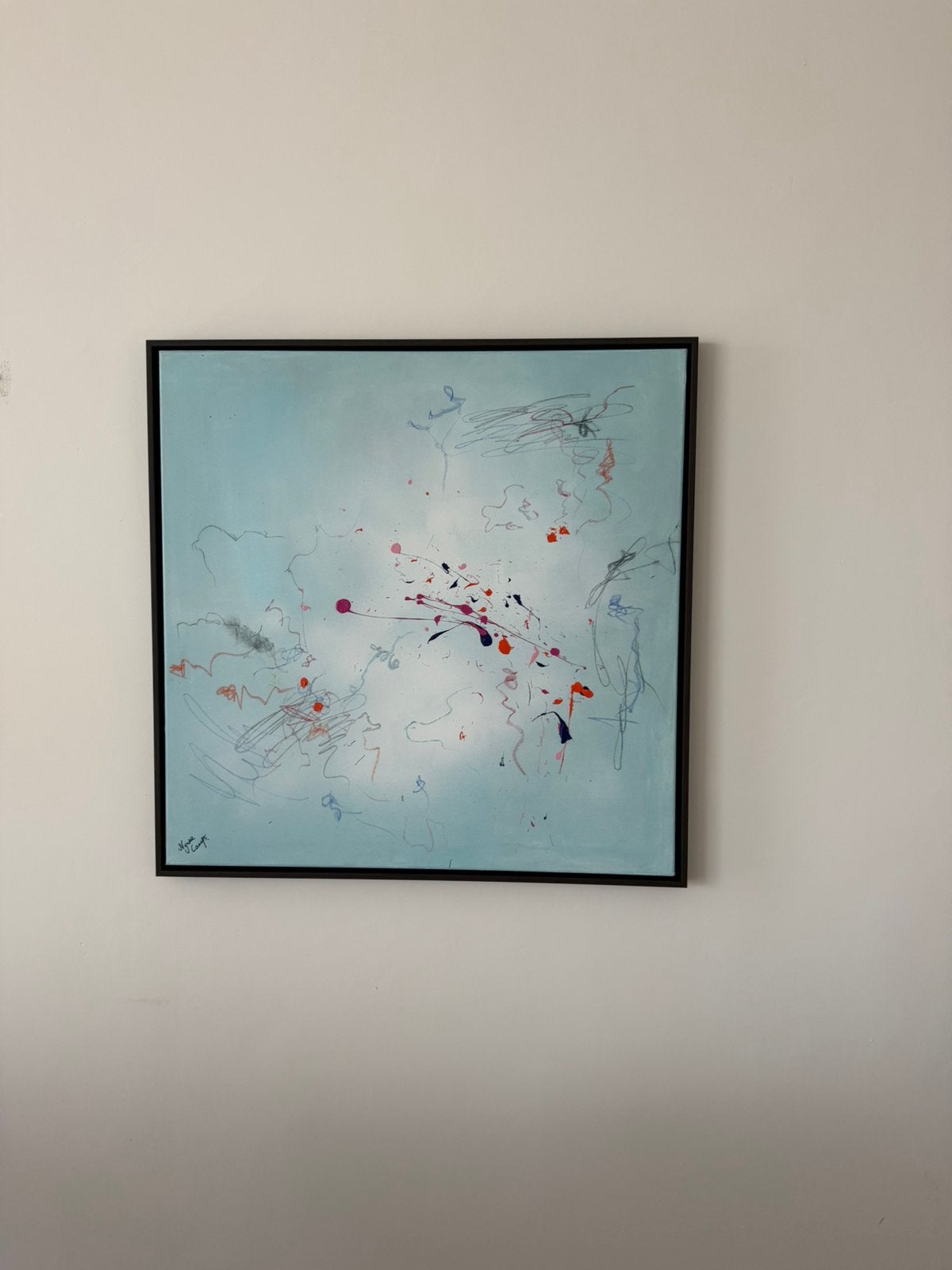 Abstract schilderij 80 x 80 cm, Ophalen of Verzenden