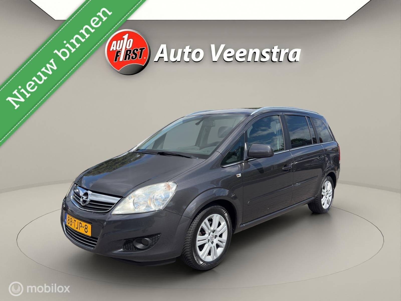 Opel Zafira 1.8 Cosmo|7 PERSOONS|TREKH|LMV|2DE EIGENAAR|, Gebruikt, Zwart, 4 cilinders, Met garantie (alle)