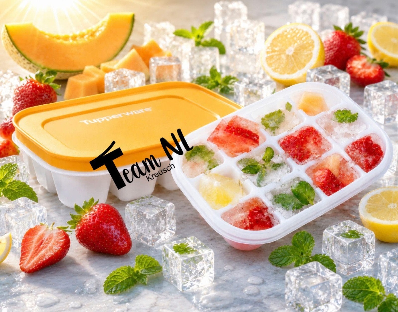 TUPPERWARE ijsblokkendoosje / ijsblokkenlaatje diepvries

IJ, Huis en Inrichting, Ophalen of Verzenden, Nieuw, Bewaardoos, Geschikt voor vriezer