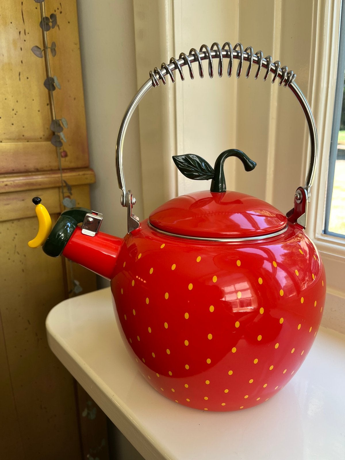 Waterketel fluitketel 2 liter aardbei banaan nieuw, Ophalen of Verzenden, Nieuw