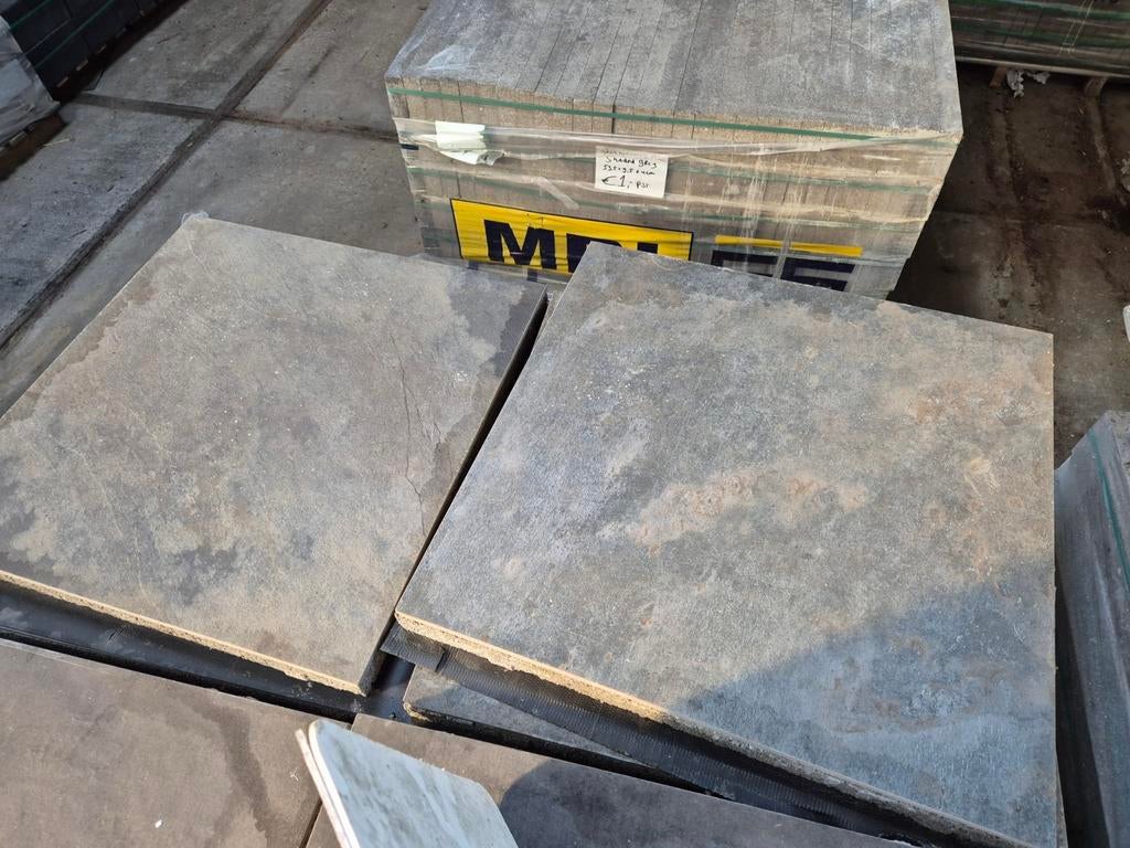 14m² geoceramica ardesie afric stone 60x60x4cm restpartij, Tuin en Terras, Tegels en Klinkers, Ophalen, Gecoat, Keramiek, Nieuw