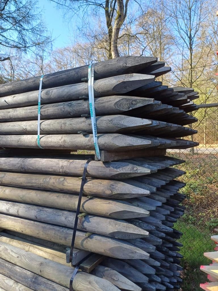 Grenen gefreesd 175cm Ø10cm nr. 679, Ophalen, Nieuw, Minder dan 180 cm, Planken