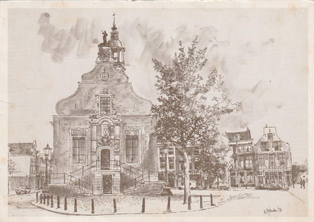 SCHIEDAM Stadhuis met Grote Markt gr.f., Verzenden, 1980 tot heden, Gelopen, Zuid-Holland