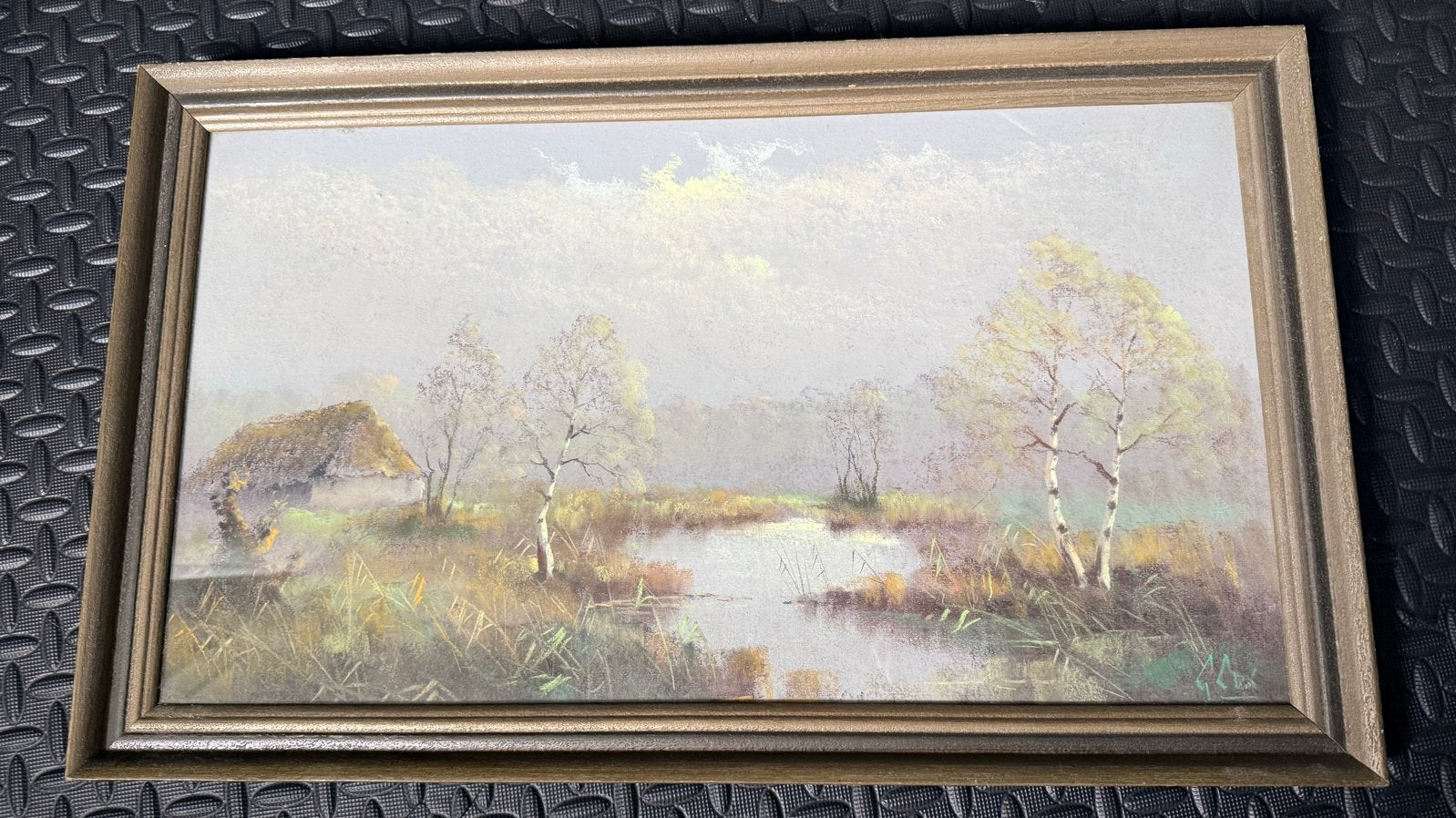 Landschap schilderij van Gerard Cox (1902-1982) - Pastel, Antiek en Kunst, Ophalen of Verzenden