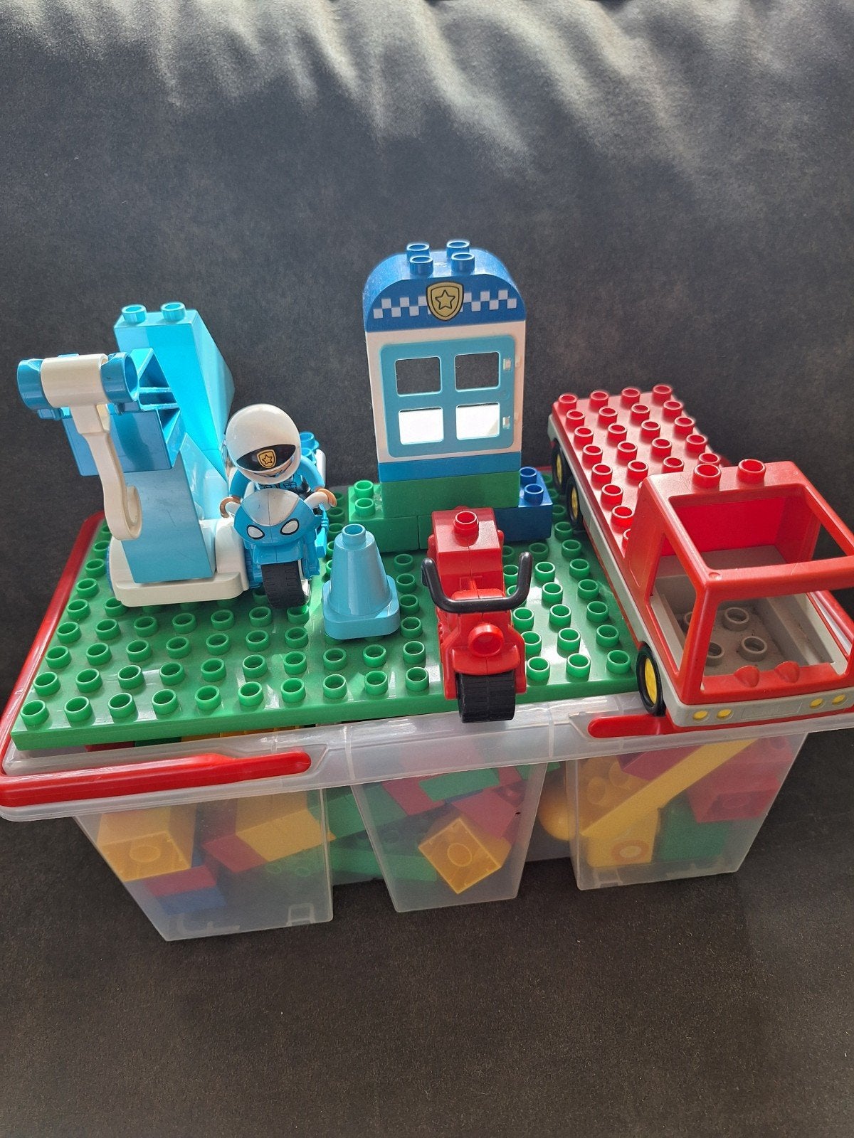 partij Duplo met grondplaat + div., Ophalen, Gebruikt, Duplo