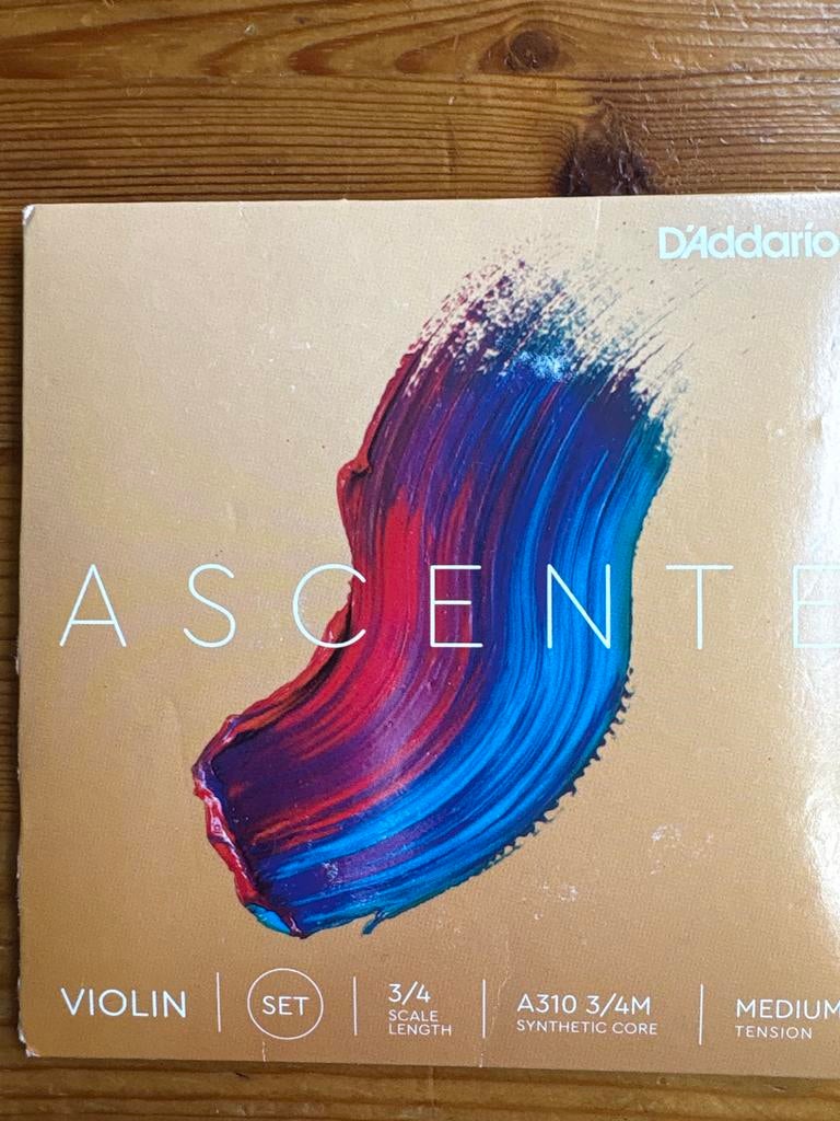 D'Addario Ascent vioolsnaren 3/4, Muziek en Instrumenten, Strijkinstrumenten | Violen en Altviolen, Ophalen of Verzenden, Nieuw