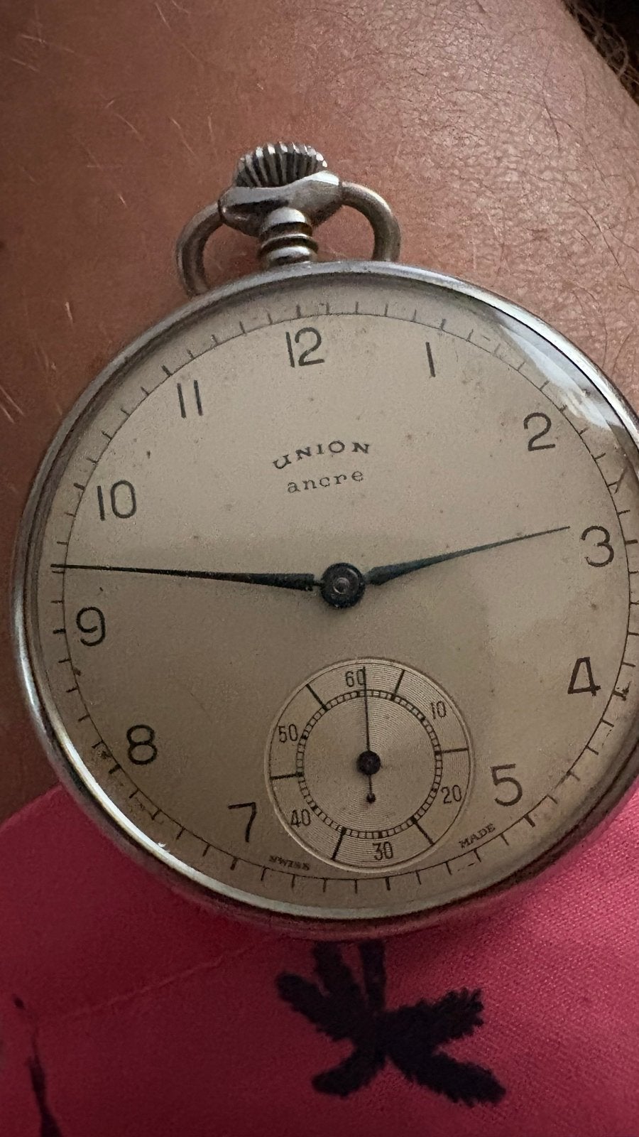 Vintage Union Ancre Zakhorloge - Klassiek Design, Overige materialen, Zakhorloge, 1930 tot 1960, Ophalen