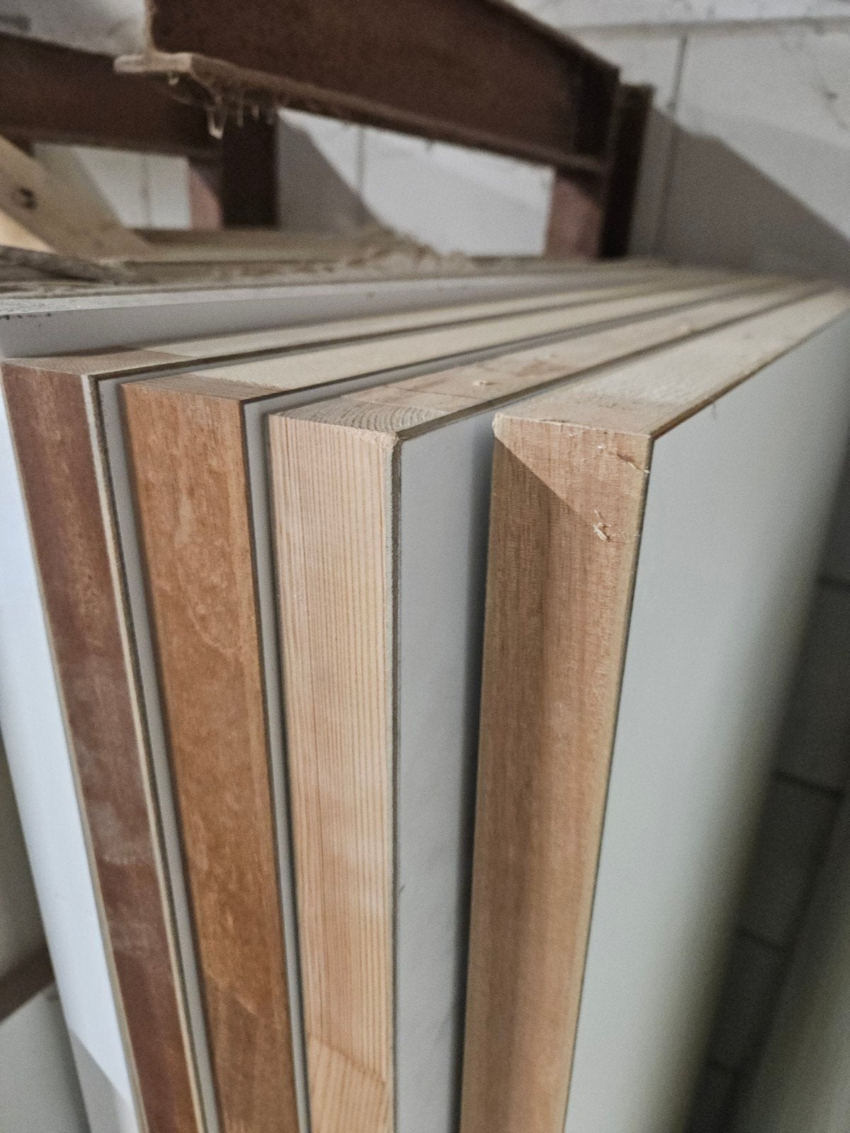 4x HPL stompe binnendeuren, kleur wit, Doe-het-zelf en Verbouw, Ophalen of Verzenden, Binnendeur, 200 tot 215 cm