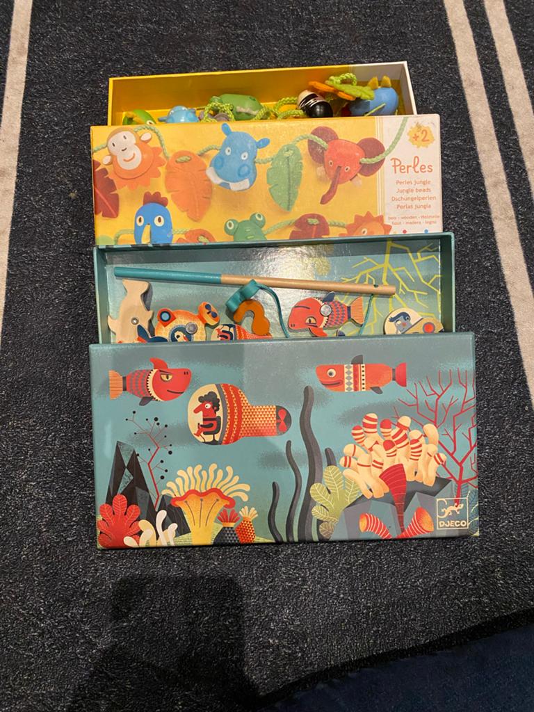 Djeco Perles Jungle & Magneet Visspeelgoed, Ophalen of Verzenden, Gelezen