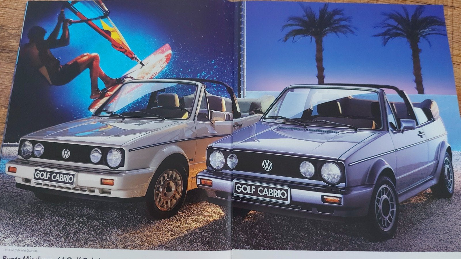 1988 Volkswagen Golf cabriolet folder duits ook Quartett, Boeken, Auto's | Folders en Tijdschriften, Ophalen of Verzenden, Zo goed als nieuw