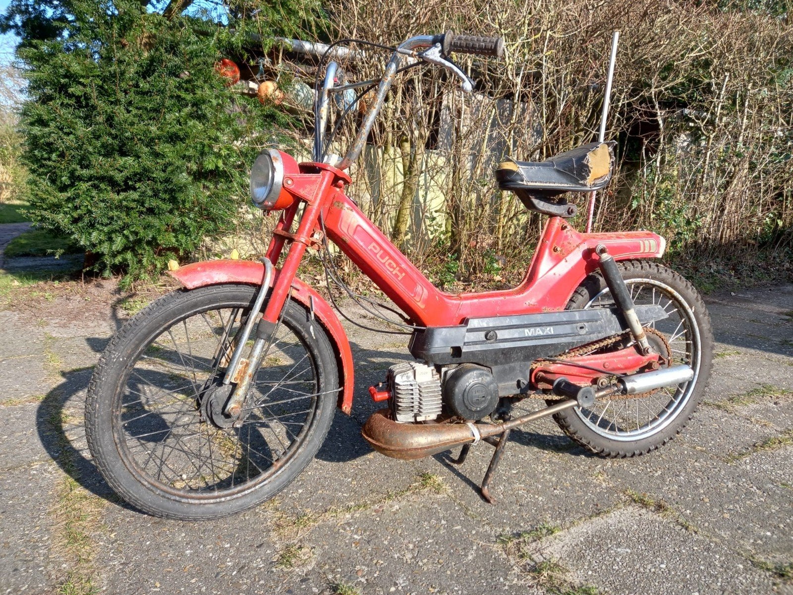 Puch Maxi-S rood en losse onderdelen, Ophalen, Gebruikt, Maxi