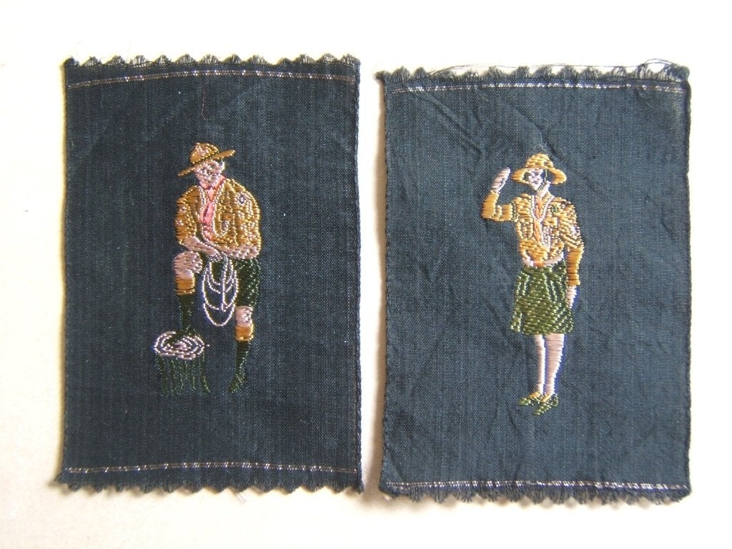 scouting insignes turmac zijdjes set 1930 Akela Hopman, Verzamelen, Ophalen of Verzenden, Embleem, Speld of Insigne