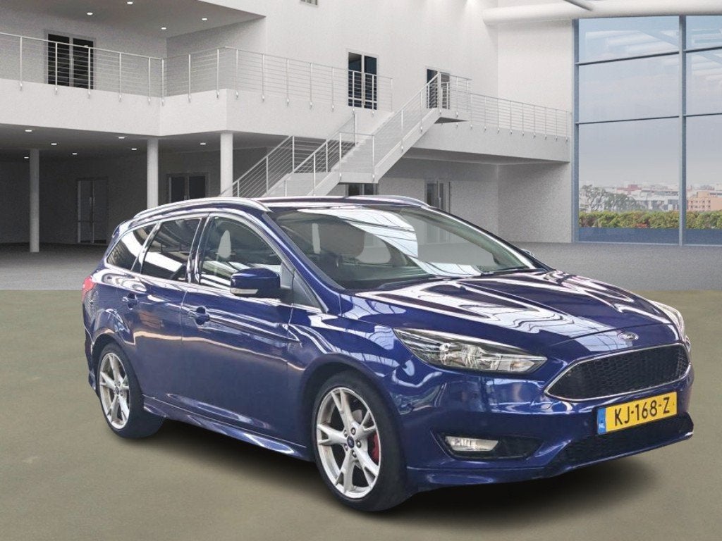 Ford Focus Wagon 1.0 Titanium, Auto's, 125 pk, Gebruikt, Euro 6, Blauw