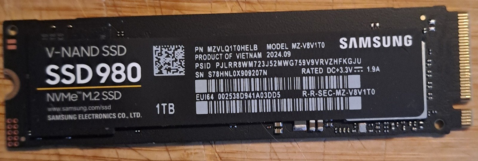 Samsung ssd 980 M-2 1TB, Computers en Software, SSD, Nieuw, Ophalen of Verzenden, USB