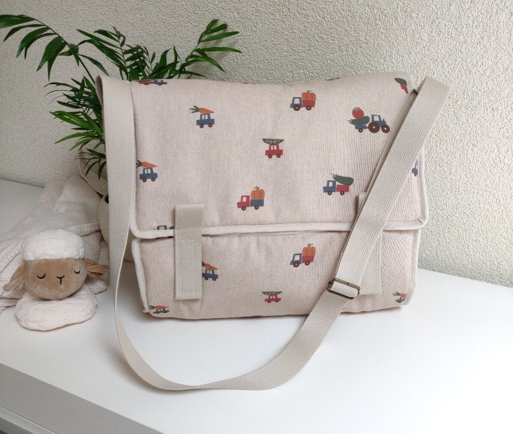 Luiertas, inclusief verschoonmatje (Handmade), Verzorgingstas, Verzenden, Schoudertas functie, Nieuw