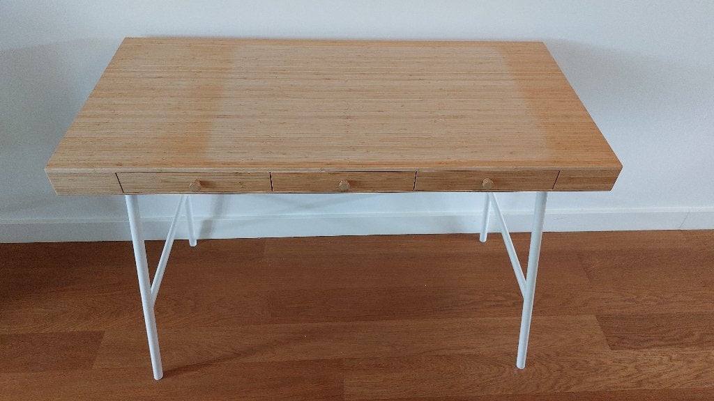 Bamboe Bureau IKEA LILLÅSEN, Ophalen, Demontabel, Schoolbureau, Zo goed als nieuw