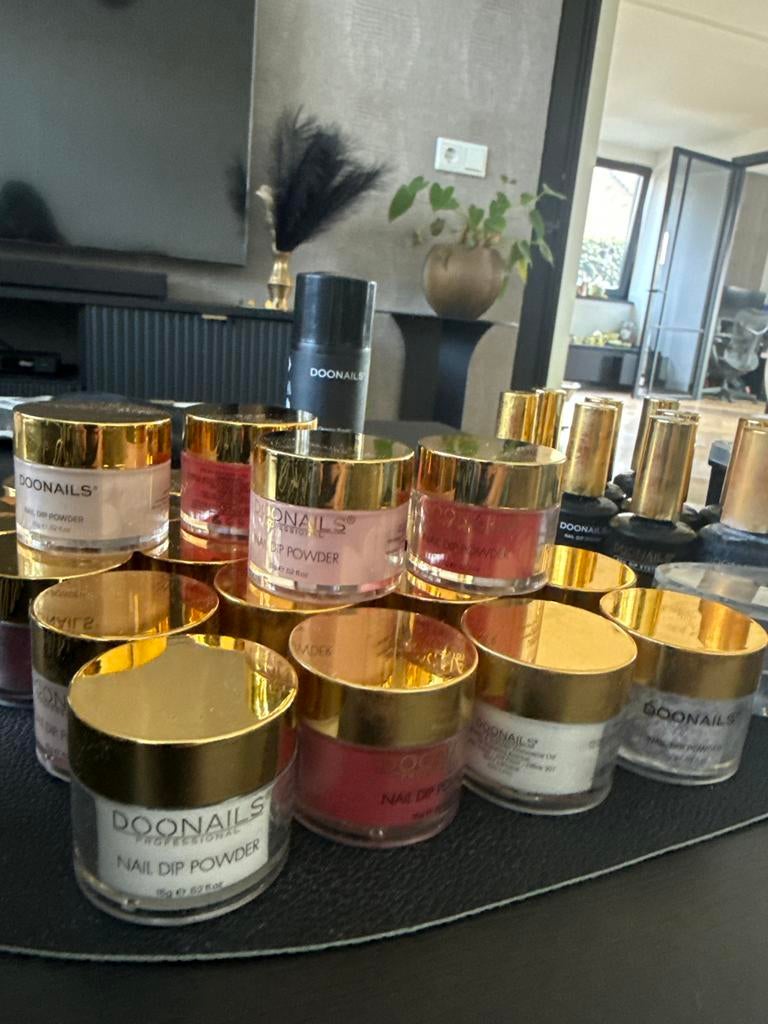 Doonails en onbekend merk dip poeder set met toebehoren, Ophalen, Gebruikt, Overige kleuren, Handen en Nagels
