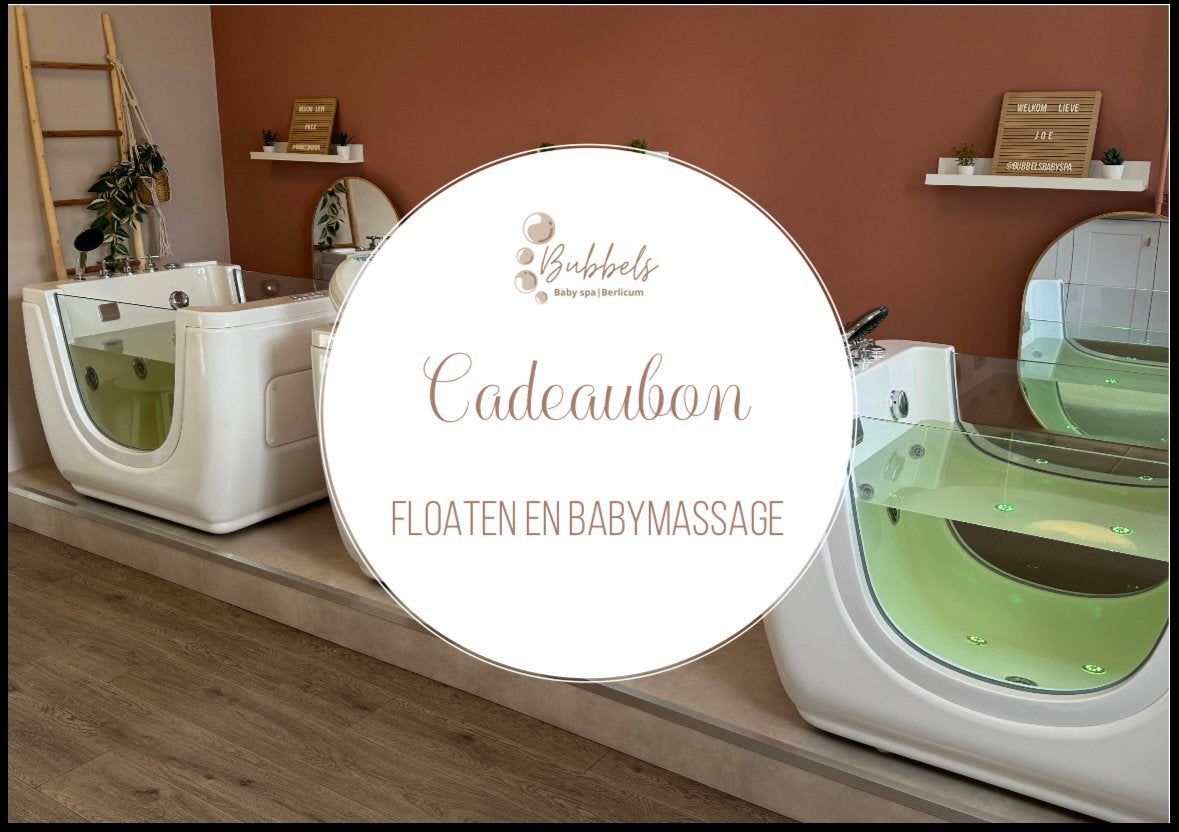 Cadeaubon babyfloaten bubbels baby spa Berlicum, Eén persoon, Cadeaubon, Spa of Sauna