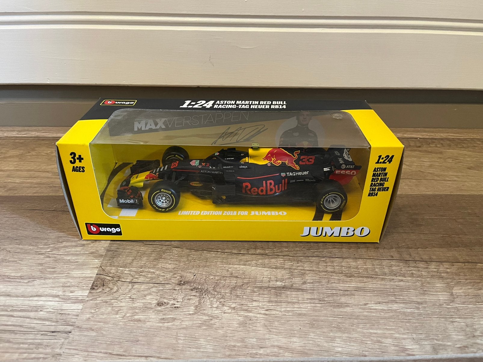 Max Verstappen 1:24 RB14 Bburago, Hobby en Vrije tijd, Modelauto's | 1:24, Ophalen of Verzenden, Bburago