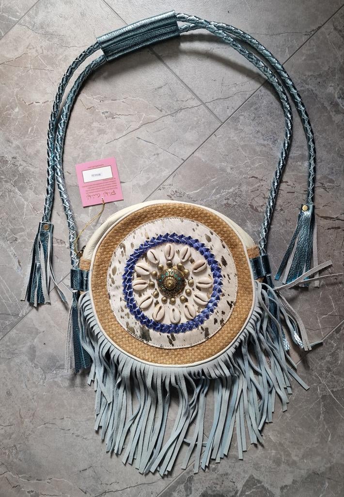 Nieuwe Piti Cuiti Boho Chic Ibiza Style Crossovertas, Sieraden, Tassen en Uiterlijk, Tassen | Damestassen, Verzenden, Nieuw, Blauw
