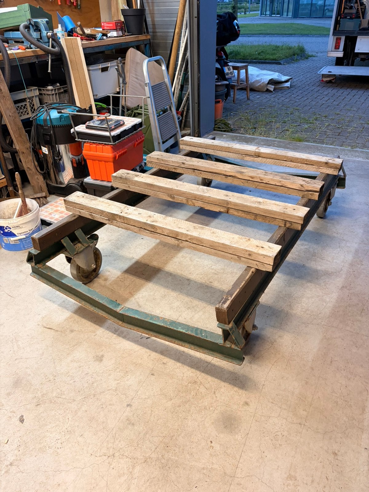Botenkar / trailer op wielen – 175 x 110 cm, Ophalen, Gebruikt