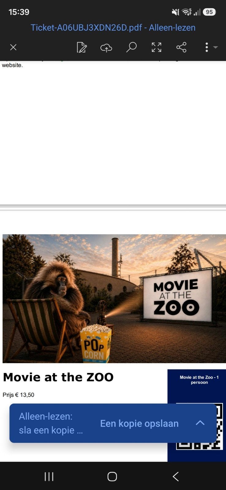 tickets voor movie at the zoo, vanavond!, Drie personen of meer, Vrijkaartje specifieke film