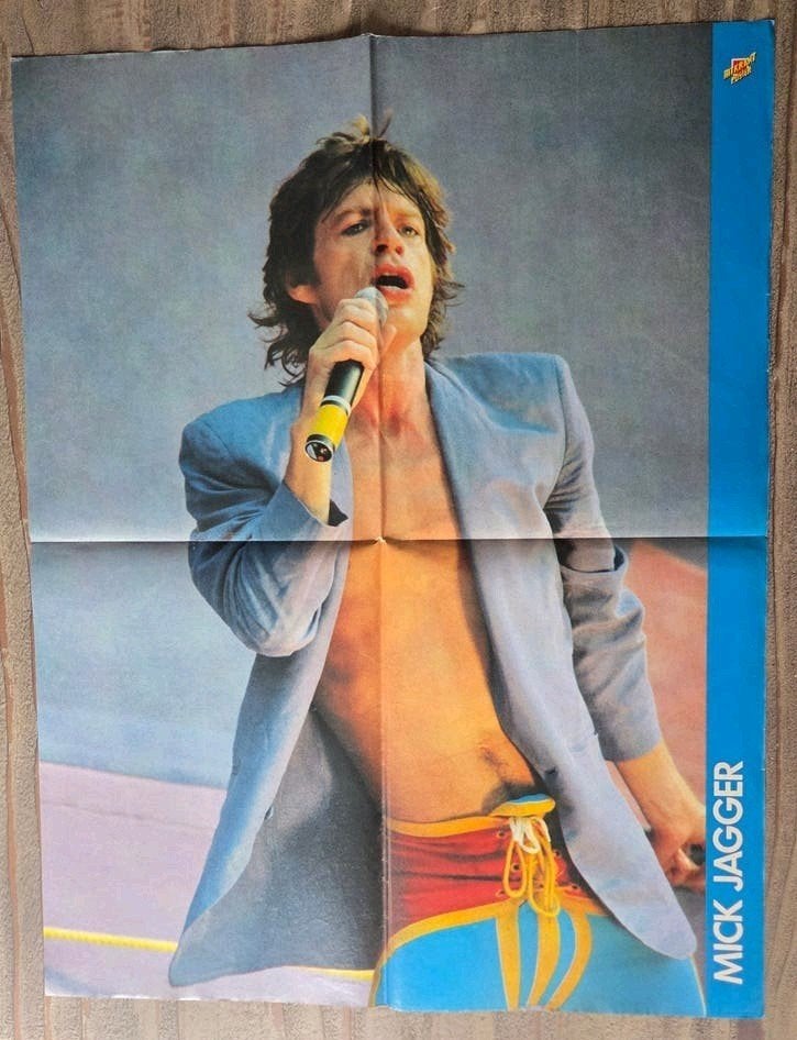 Mick Jagger Poster - The Rolling Stones, Ophalen of Verzenden, Zo goed als nieuw, A1 t/m A3, Muziek