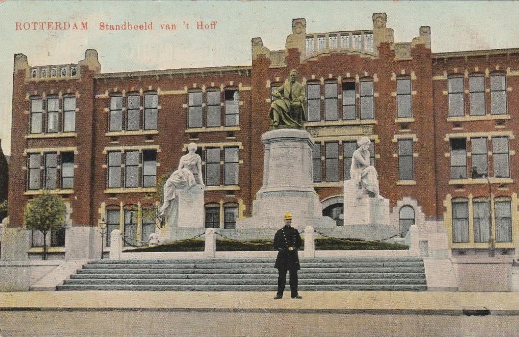 rotterdam- standbeeld van 't hoff, Ophalen of Verzenden, Voor 1920, Zuid-Holland