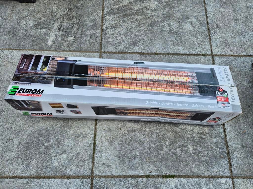 Splinternieuwe Eurom Carbon Terrasverwarmer in doos, Tuin en Terras, Terrasverwarmers, Ophalen of Verzenden, Nieuw, Elektrisch