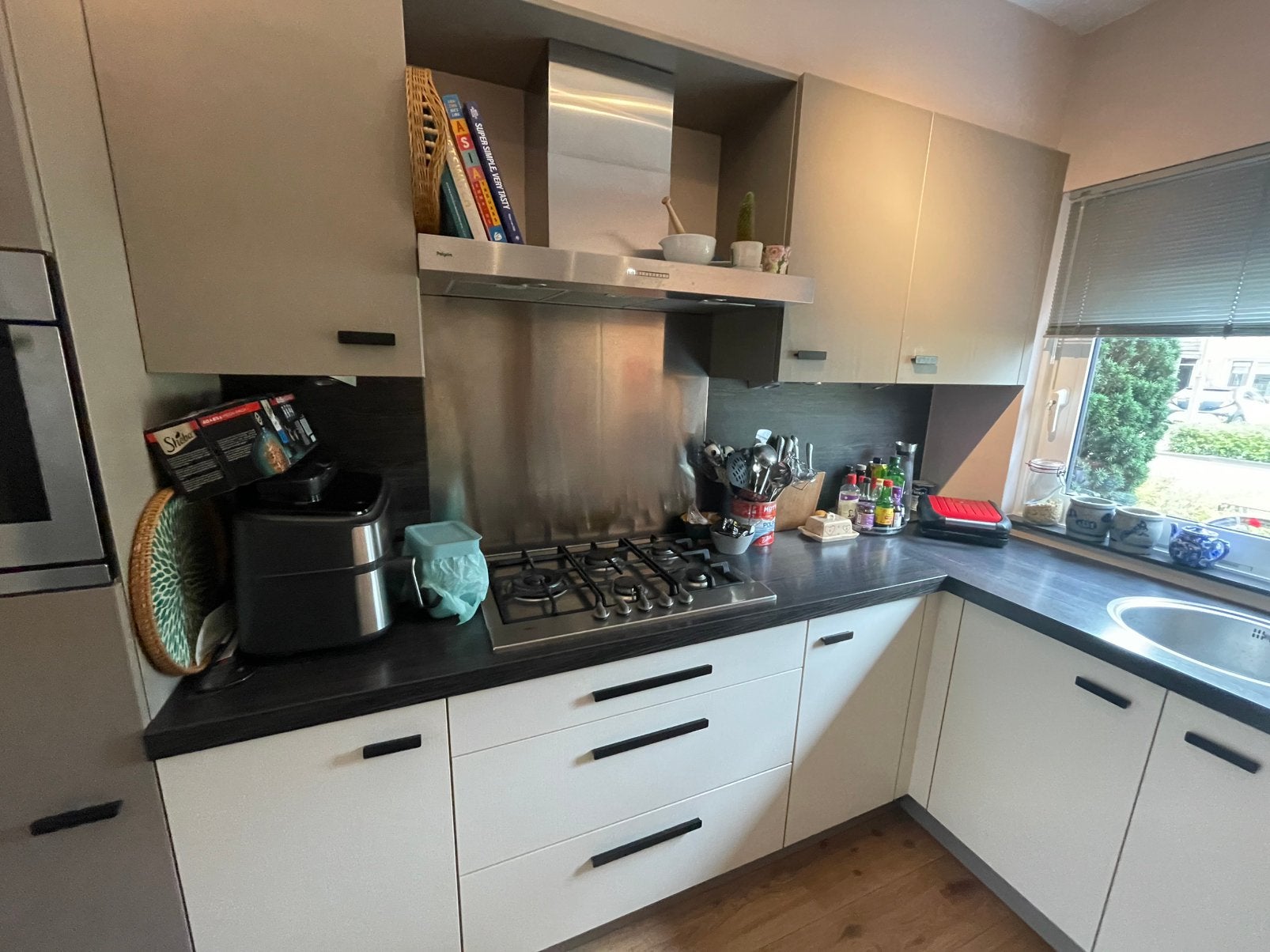 Keuken taupe aangeboden, Huis en Inrichting, Ophalen, Gebruikt, Overige kleuren, Hoekkeuken