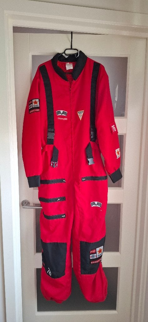 Formule 1 outfit M/V, Ophalen of Verzenden, Gebruikt, Feestartikel, Carnaval