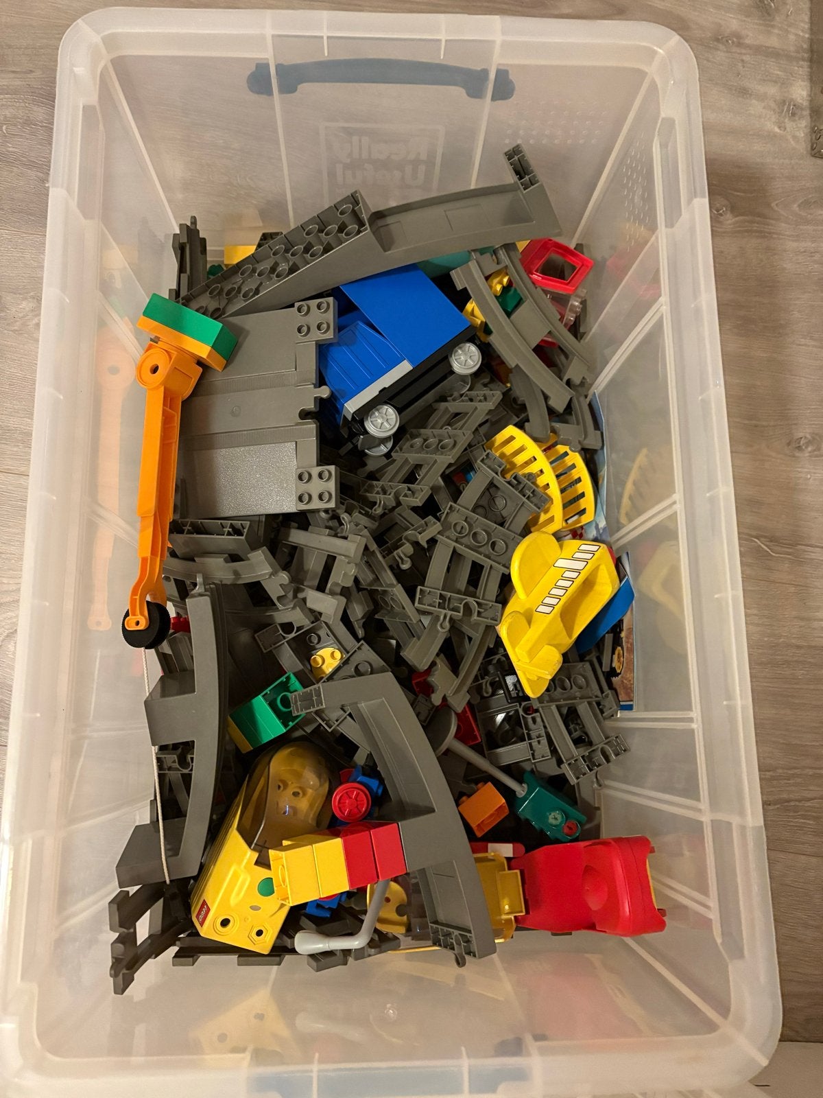 Duplo trein, rails en onderdelen, Ophalen, Gebruikt, Inclusief extra onderdelen, Duplo