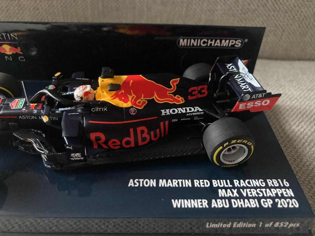 ✅ Max Verstappen 1:43 Winner Abu Dhabi GP 2020 Red Bull RB16, Verzamelen, Automerken, Motoren en Formule 1, Ophalen of Verzenden