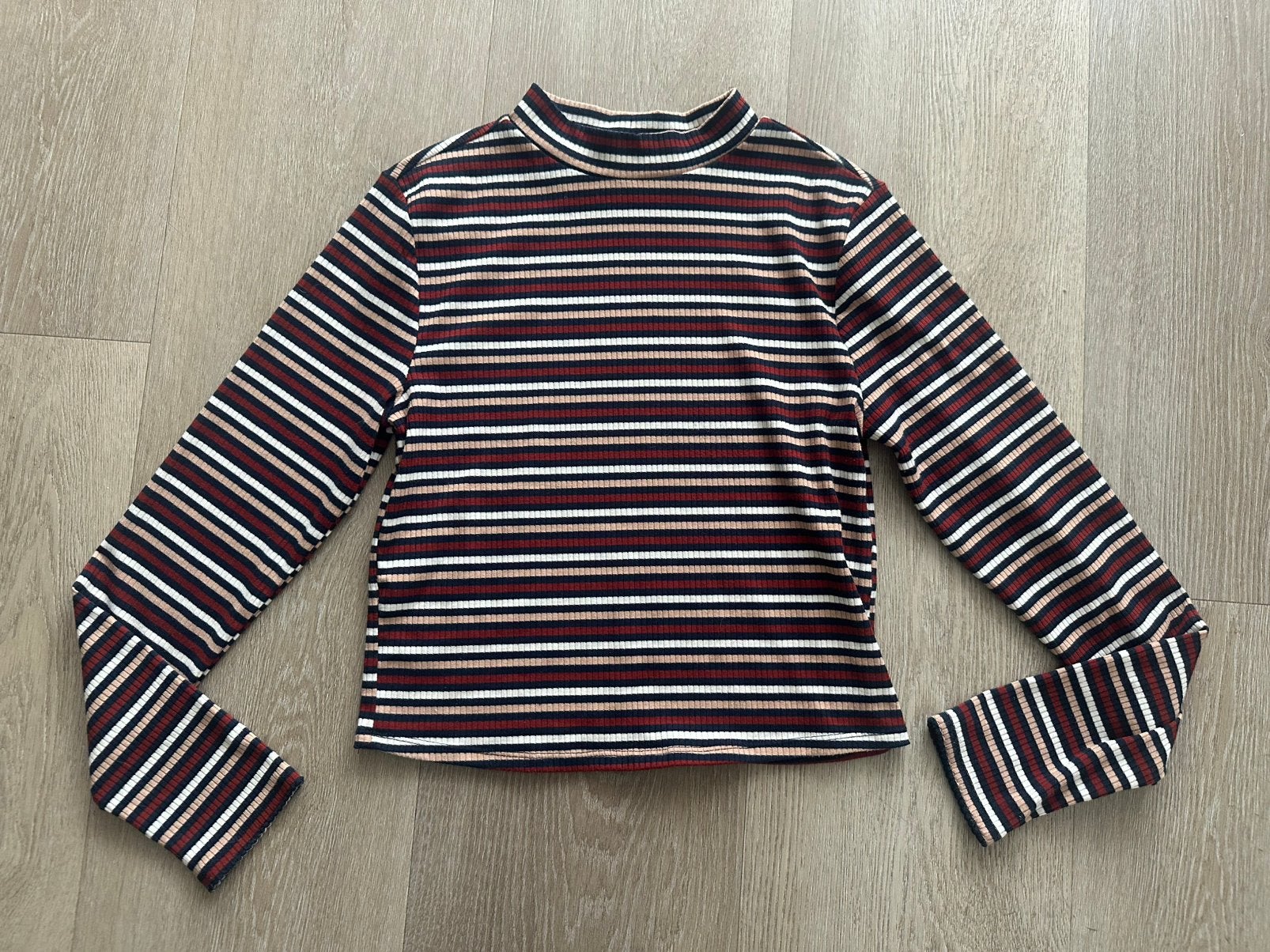 Gestreepte ribtop met lange mouwen - maat s, Kleding | Dames, Ophalen of Verzenden, Zo goed als nieuw