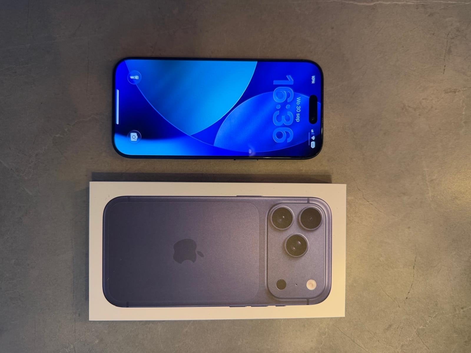 iPhone 17 Pro 256 GB - Blauw, 100% Batterij, Telecommunicatie, 256 GB, Blauw, Ophalen of Verzenden, Zo goed als nieuw