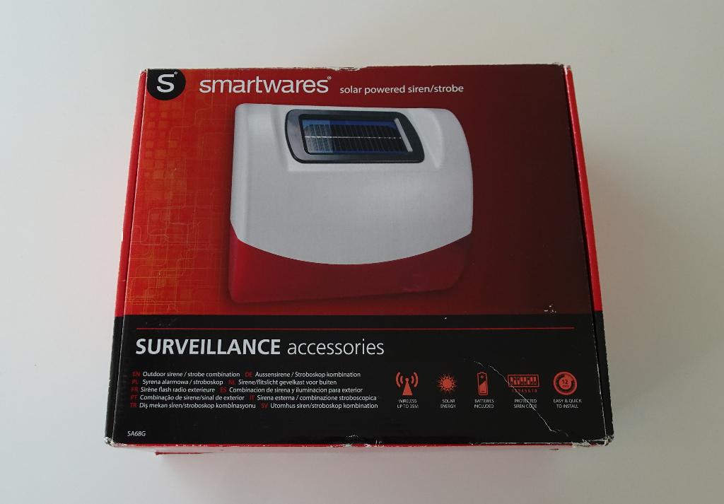 Smartwares Alarm voor Buiten met Zonnepaneel NIEUW, Ophalen, Nieuw, Detector, Sensor of Melder, Beweging