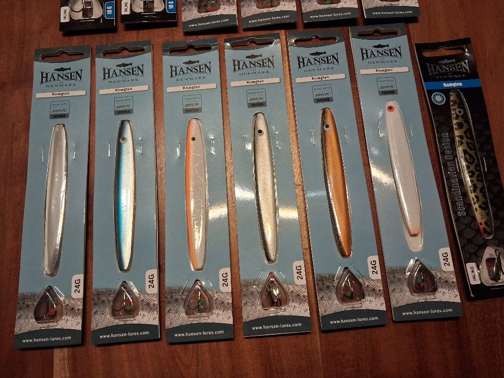 Hansen Knaegten (in-line) kunstaas...zeeforel!, Tinstraat, Overige typen, Nieuw, Ophalen of Verzenden