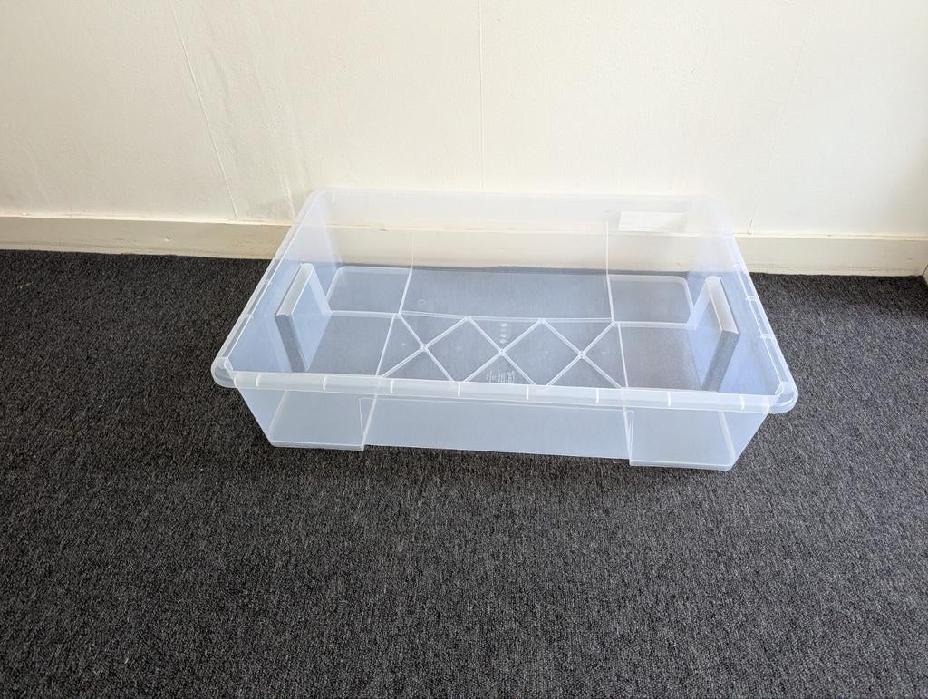 2 transparante opbergdozen van Ikea, Ophalen, 50 tot 100 cm, Zo goed als nieuw, Minder dan 50 cm