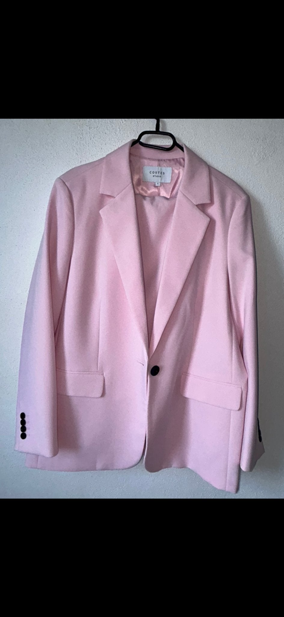 Roze blazer en pantalon van Costes, maat L/XL, Kleding | Dames, Ophalen, Kostuum of Pak, Maat 42/44 (L), Zo goed als nieuw