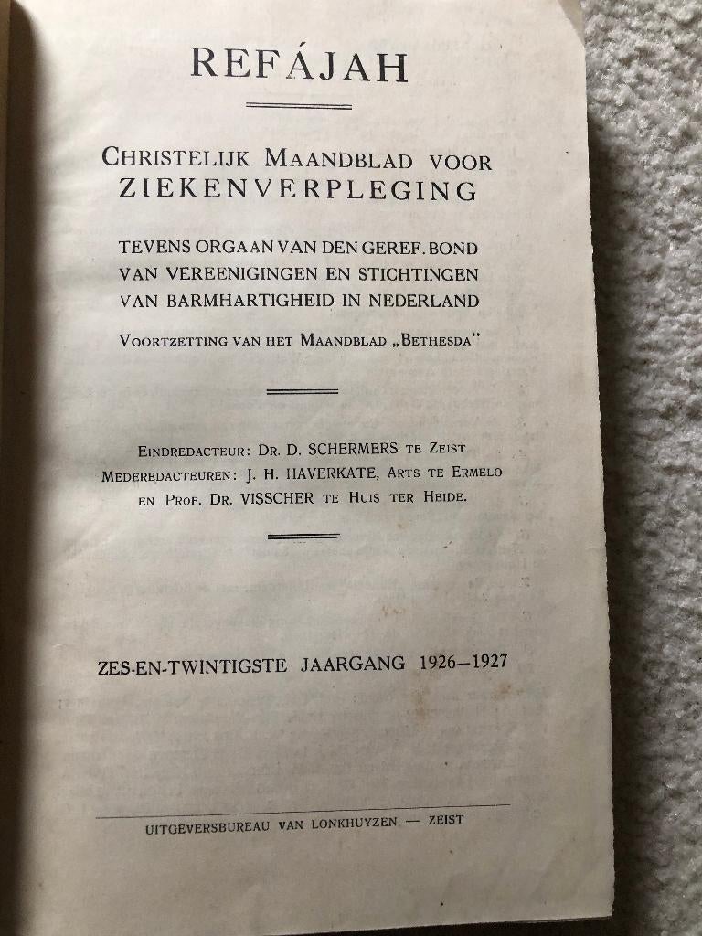 Geschiedenis Chr. GGZ Refaja. Ermelo, Noordwijk, Zuidlaren, Verzenden