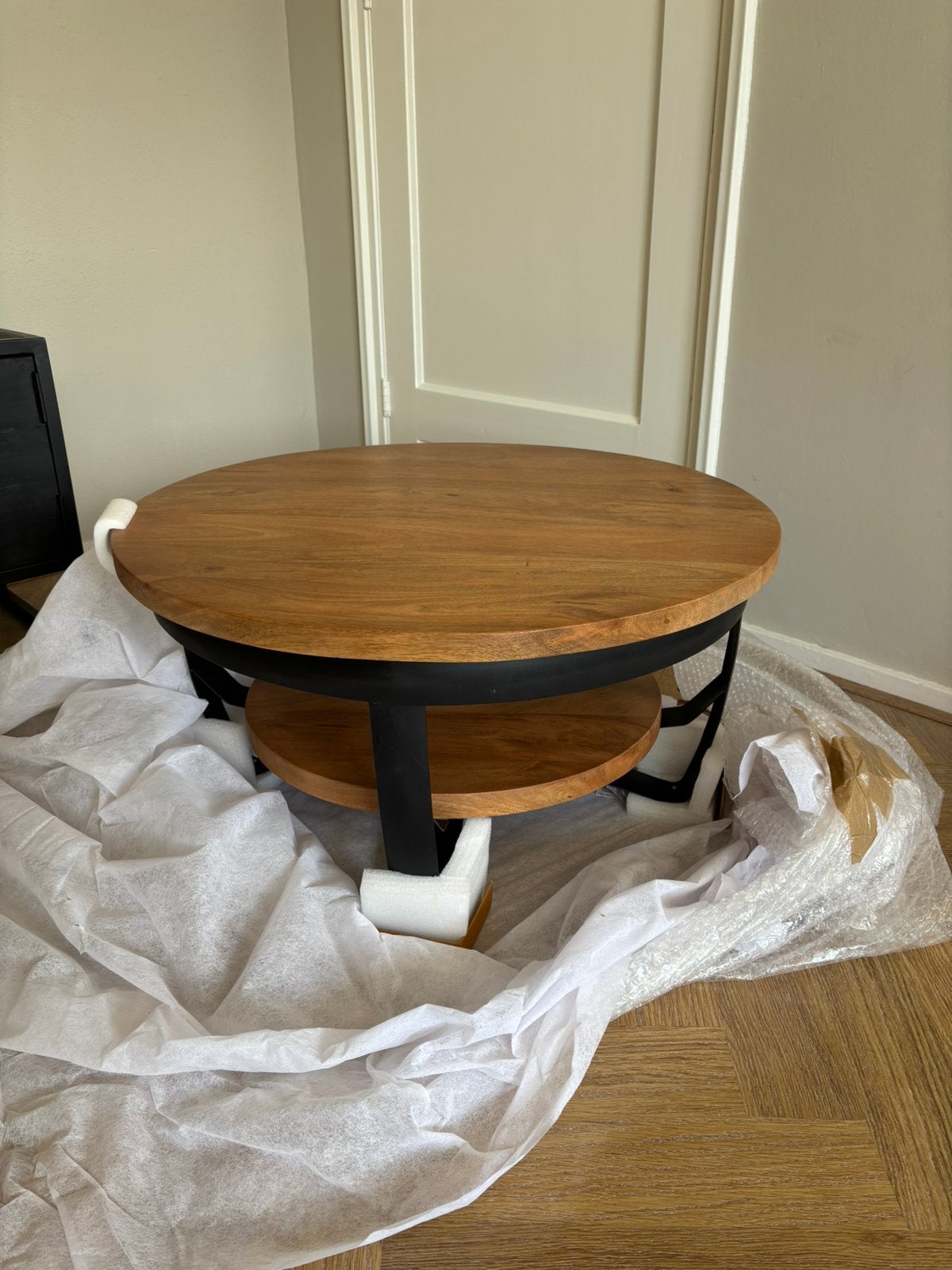 Ronde Salontafel Paras Mangohout 70cm | Nieuw uit doos, Huis en Inrichting, Tafels | Salontafels, Ophalen, 50 tot 100 cm, Rond